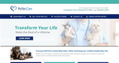 Desktop Screenshot of petvetcarecenters.com